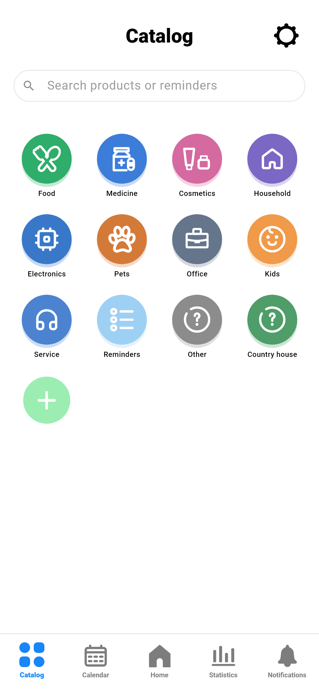 Expirify category catalog