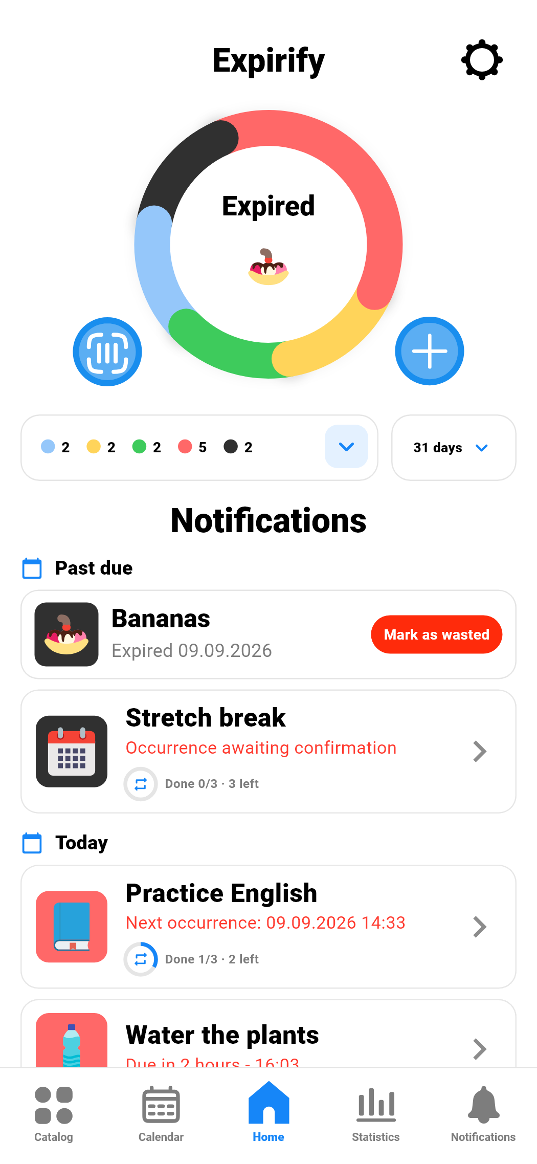 Expirify urgency timeline